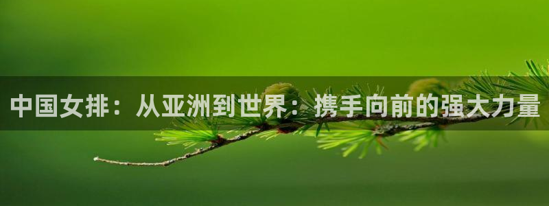 绿茵nba直播：中国女排：从亚洲到世界：携手向前的强大力量